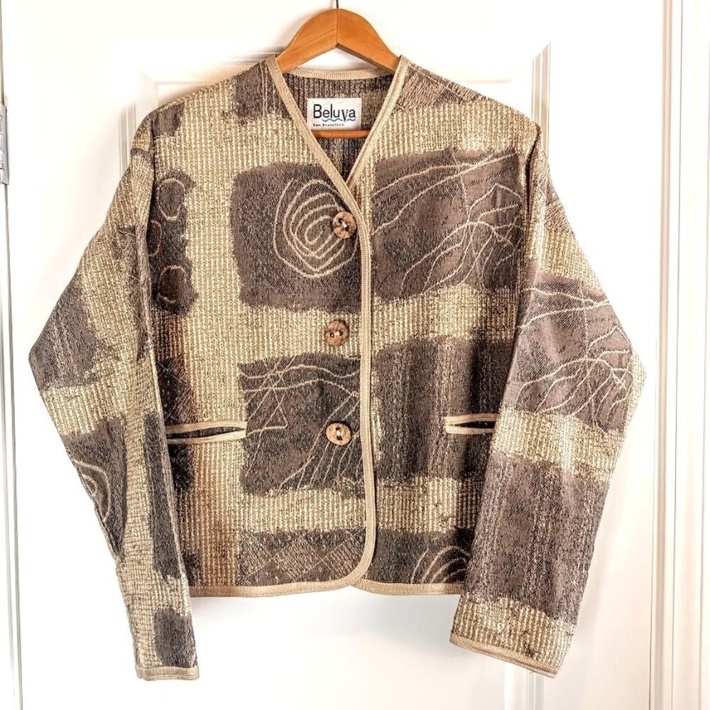 Beluva Boho Print Textured 100% Cotton Jacket